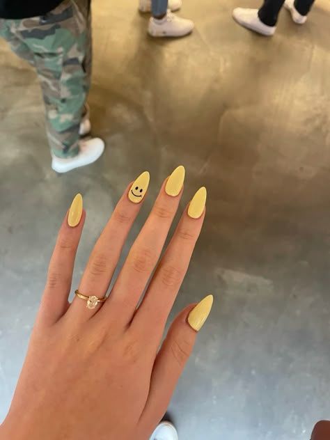 #nailshop #nailsonpoint #nailstamping #nailstoinspire #nailsnailsnails #nailspa Bright Colour Nails, Nails Engagement Ring, Nails Smiley Face, Summer Nails Long, Nails Engagement, Shellac Nail Designs, Different Color Nails, Nails Bright, Yellow Nail Art