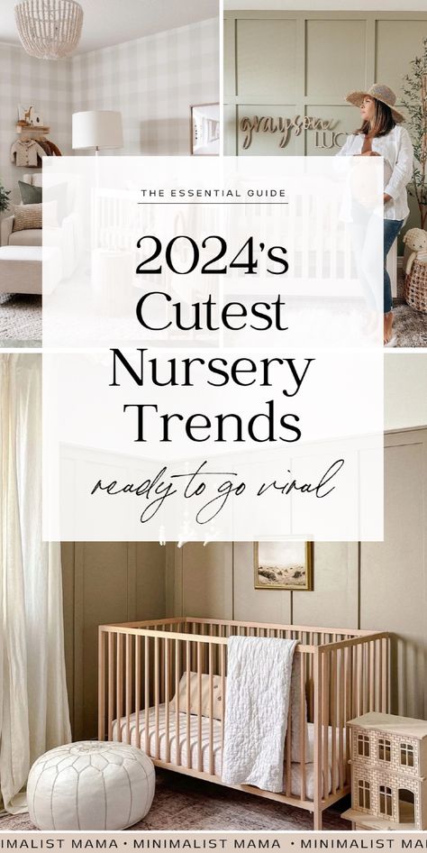 Looking for nursery ideas for your new baby room? I’m sharing the 20 best nursery décor trends for 2024! Whether you’re looking for nursery neutral décor, nursery design ideas, modern nursery room inspiration, I’m sharing the perfect nursery themes and baby room décor trends for 2024. White Accent Wall Nursery, Ikea Sniglar Crib Nurseries, Lullaby Nursery Theme, Lamps In Nursery, Gender Neutral Shared Nursery, Contrast Trim Nursery, Antique Modern Nursery, Nursery With Crib And Bed, Magnolia Home Nursery