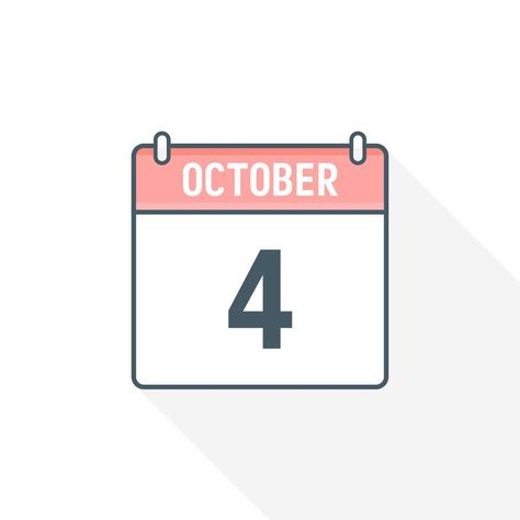 4th October calendar icon. October 4 calendar Date Month icon vector illustrator Calendar Png, Date Month, October Calendar, October 4th, Portland Timbers, Calendar Icon, 24 October, Calendar Date, Music Ideas