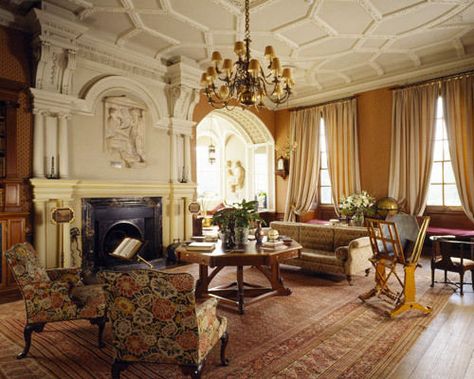 Edwardian sitting room Edwardian Living Room, The Real Downton Abbey, Lyme Park, English Country Cottage, Country Manor, English Interior, Country Cottages, Country Houses, Stately Home