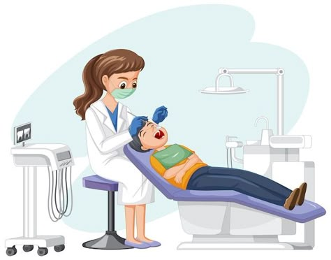 Zanimanja Ljudi, Dentist Illustration, Dentist Clipart, Dentist Cartoon, Dental Wallpaper, Teeth Illustration, Female Dentist, Dental Posters, Remedies For Tooth Ache