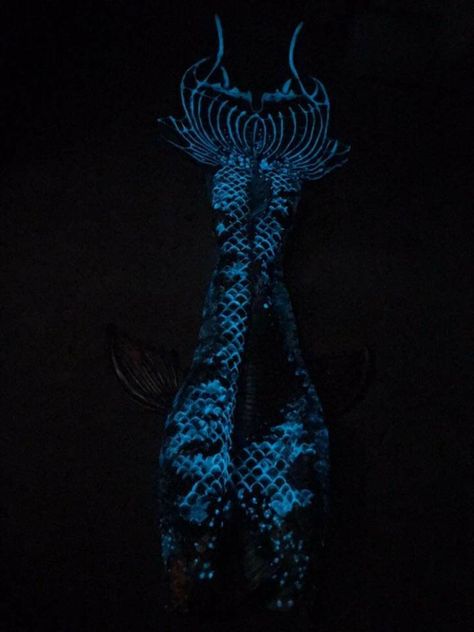 Glow In The Dark Mermaid Tail, Dark Blue Mermaid Tail, Dark Mermaid Tail, Tail Ideas, Types Of Mermaids, Mermaid Dark, Siren Tail, Merman Tails, Mermaid Tales