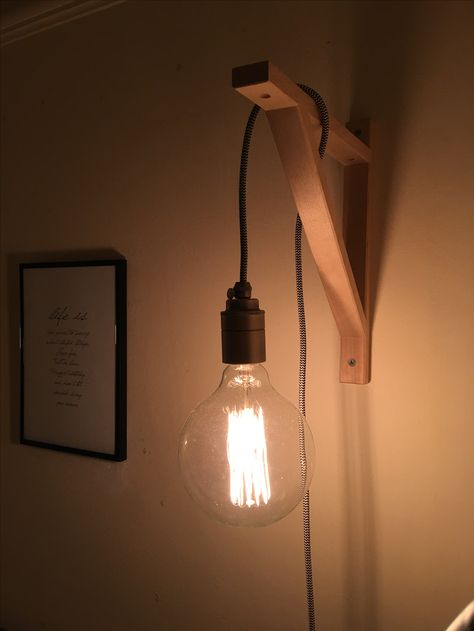 Finally got around to making my IKEA Ekby Valter hanging bulb lights! Love them! Brackets - IKEA Pendant - Amazon Bulbs - eBay Hanging Bulbs Decor, Ikea Hanging Lamp, Hanging Light Bulbs Aesthetic, Hanging Edison Lights Bedroom, Hanging Lightbulbs In Bedroom, Hanging Bulb Lights, Ikea Hanging Light, Light Bulbs Hanging, Hanging Edison Lights