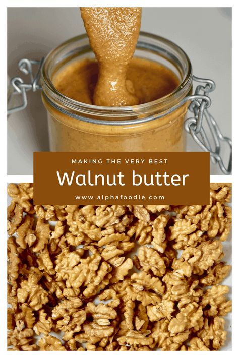 Walnut Butter Recipe, Benefits Of Drinking Green Tea, Flavored Butter Recipes, Butter Recipes Homemade, Nut Butter Recipes, Homemade Nut Butter, Walnut Butter, Healthy Snacks To Buy, Walnut Recipes