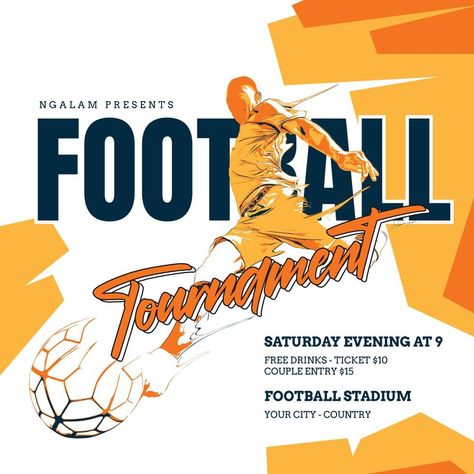 Football Tournament Poster, Football Poster Ideas, Tournament Poster, Soccer Tournament, Football Tournament, Artistic Wallpaper, Theater Design, Football Poster, Football Stadiums