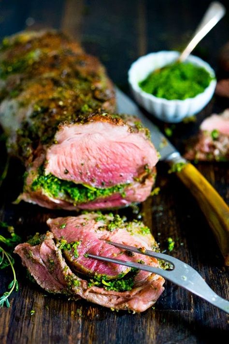 Herb Crusted Hanukkah Dinner, Lamb Leg Recipes, Leg Of Lamb, Lamb Dishes, Easter Dinner Recipes, Think Food, Sunday Roast, Easter Dinner, Lamb Recipes