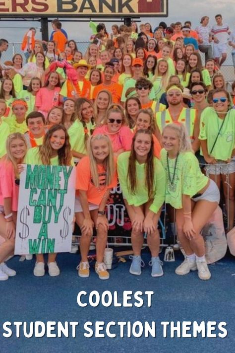 High School Sports Theme Nights, Highschool Game Themes, Best Student Section Themes, Volleyball Student Section Themes, Funny Themes For Teams, Themes For Basketball Games, Gameday Themes High School, Volleyball Game Themes Student Section, High School Basketball Theme Nights