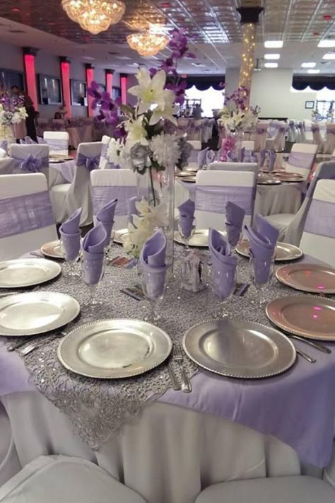 Lavender Quinceanera, Quince Decor, Purple Quince, Church Anniversary, Quinceanera Planning, Quince Decorations, 15 Birthday, Quinceanera Decorations, Quinceanera Themes