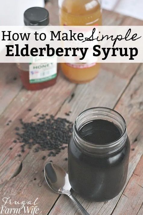 How To Make Elderberry Syrup | Frugal Farm Wife Make Elderberry Syrup, Drinking Apple Cider Vinegar, Natural Remedy For Cough, Remedies For Sickness, Elderberry Syrup Recipe, Apple Cider Vinegar Remedies, Homemade Elderberry, Natural Remedies For Cough, Cold Sore Remedies