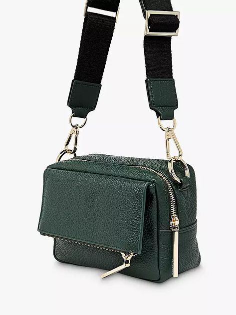 Whistles Bibi Leather Cross Body Bag, Green at John Lewis & Partners School Handbags, Green Crossbody Bag, Bags Brands, Unique Handbag, Contemporary Accessories, Bags Aesthetic, Black Cross Body Bag, Online Bags, Womens Tote