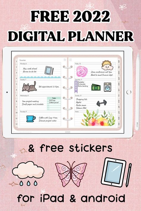 Free digital planner for Goodnotes and other PDF annotation apps ✨ Hyperlinked monthly & weekly pages for digital planning on iPad & Android tablets #digitalplanner #digitalplanning #ipadplanner #goodnotesplanner #freedigitalplanner #goodnotestemplates #androidplanner Daily Planner App, Goodnotes Android, Zoom Conference Call, Blog Planner Printable, Digital Planner For Ipad, Planner For Ipad, Planner Apps, Planner Writing, Digital Planner Goodnotes