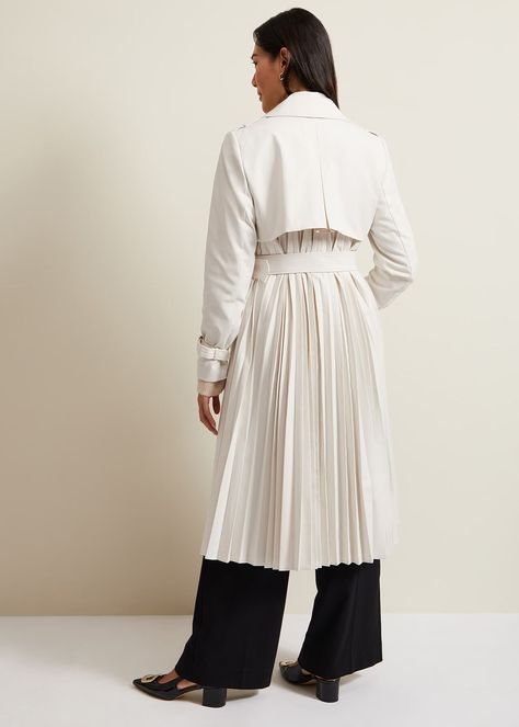 Eleanor Pleat Back Trench Coat | Phase Eight ROW | Petite Jumpsuit, Petite Coat, Phase Eight, Women's Coats & Jackets, Petite Dresses, Party Fashion, Occasion Dresses, Dress Collection, Occasion Wear