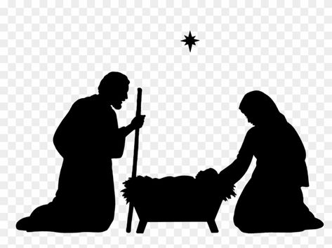 Christmas Scene Silhouette, Nativity Silhouette Printable, Nativity Scene Silhouette, Nativity Silhouette, Silhouette Pictures, Instructional Technology, Xmas Diy, Birth Of Jesus, Church Decor