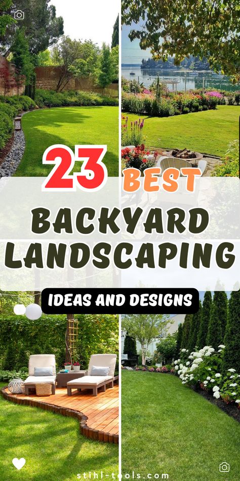 '23 Landscaping Ideas to Perk Up Your Backyard' brings you a collection of beautiful backyard landscaping designs. From simple layouts to elaborate garden design ideas, we cover every aspect to help you create your own outdoor paradise, even on a budget. Landscape Design Layout Plan, Backyard Island Landscaping, Outside Yard Ideas Landscaping, Home And Garden Design Ideas, One Acre Landscaping Design, Private Backyard Landscaping, Landscaping Plans Layout Design, Shady Backyard Landscaping, Low Maintenance Backyard Landscaping