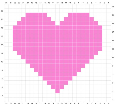 Crochet Heart Hot Pad - Daisy Farm Crafts Grid Crochet, Crochet Guide, Crochet Throws, Daisy Farm Crafts, Heart Coaster, Crochet Grid, Daisy Farm, Video Game Sprites, Unique Cross Stitch