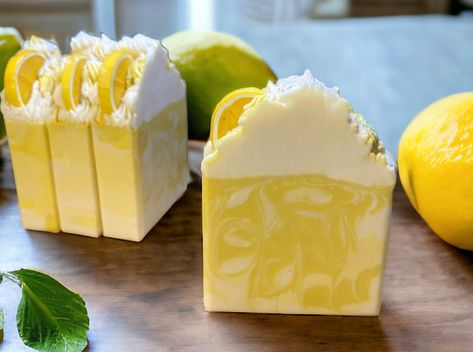 This uplifting fragrance and essential oil blend will surely brighten your day!  It is a sweet blend of citrus, sugar, lemon verbena and lemongrass.  Soap size 8.5oz Handmade cold-process soap Not only do our creative design soaps make excellent gifts for any occasion, but they are formulated with skin-loving ingredients. So give your skin the care