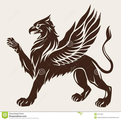 Griffin Tattoo Stock Image - Image: 36145831 Griffon Tattoo, Gryphon Tattoo, Griffin Drawing, Paw Stencil, Griffin Tattoo, Griffin Logo, Persian Tattoo, Window Laptop, Mythical Animal