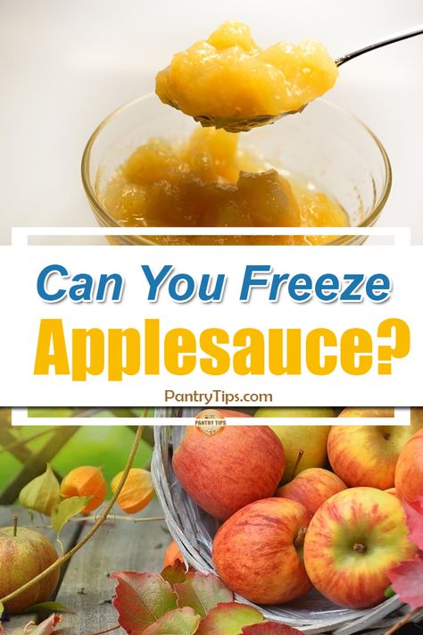 How To Freeze Applesauce, Freezing Applesauce Recipes, Freezing Pears, Freezing Applesauce, Frozen Applesauce, Freezer Applesauce, Can You Freeze Apples, Chunky Applesauce Recipe, How To Store Apples