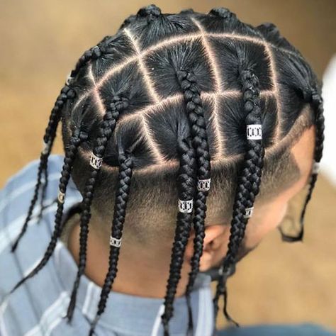 27 Cool Box Braids Hairstyles For Men (2021 Styles) Spring Braids, Man Braids, Box Braids Men, S Braids, Boy Braids, Braid Styles For Men, Boy Braids Hairstyles, Men Braids, Braids Men