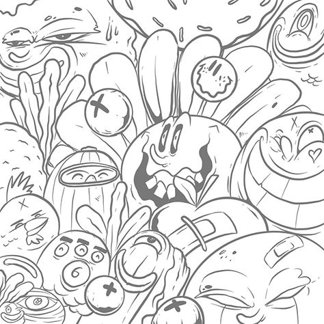 pop on Behance Graffiti Doodles Drawing, Graffiti Wildstyle, Doddle Art, Art Sketches Doodles, Graffiti Doodles, Doodle Art Journals, Doodle Art Drawing, Detailed Coloring Pages, Graffiti Style Art