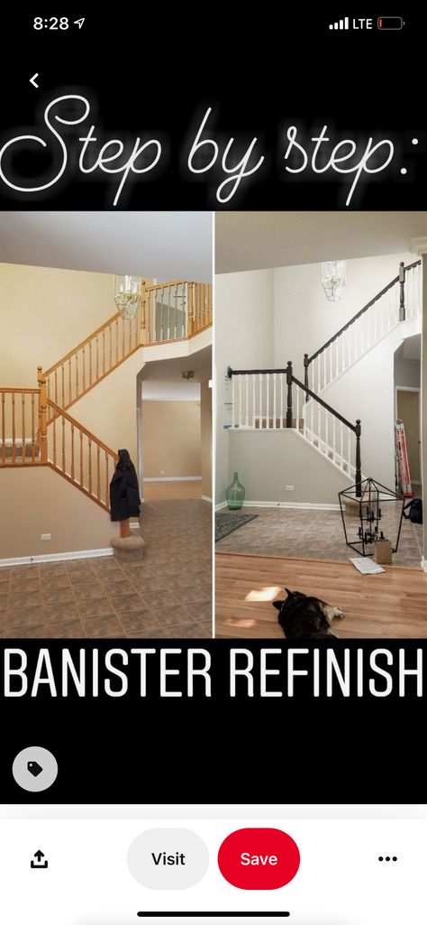 Trap Makeover, Banister Makeover, Banister Remodel, Stairs Makeover Design, Stair Railing Makeover, Diy Staircase Makeover, Stairs Makeover Ideas, Stairs Renovation, Stair Makeover