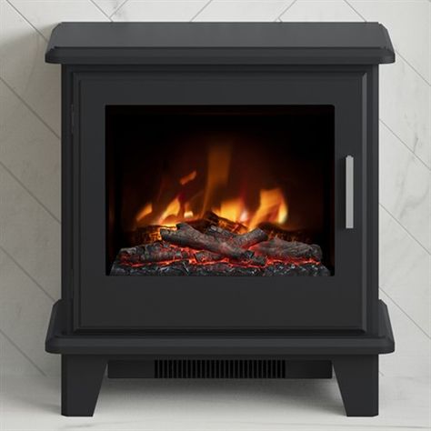 Broseley Southgate Electric Stove - Black - Hotprice.co.uk Electric Stove Fireplace, Electric Log Burner, Free Standing Electric Fireplace, Flame Picture, Inset Stoves, Stove Black, Freestanding Stove, Flame Pattern, Fire Surround