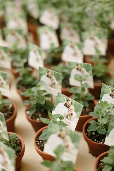 You Are Going To Love Where This Bride Got Her Wedding Inspiration! Plant Wedding Souvenir, Terracotta Wedding Favors, Plant Souvenir, Rustic Fall Wedding Favors, Plant Wedding Favors, Rustic Bridal Shower Favors, Boho Wedding Favours, Sweet Wedding Favors, Romantic Rustic Wedding