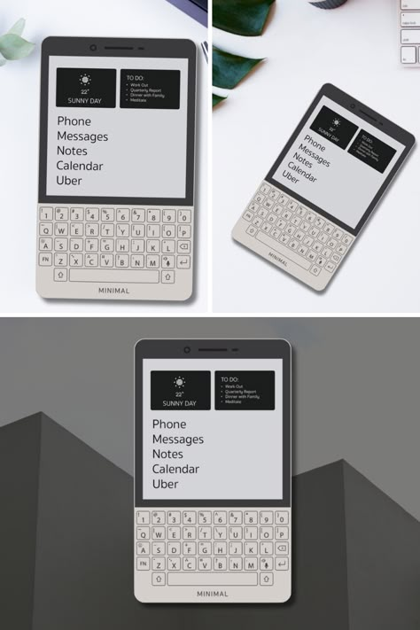 Mindful Technology: The Minimal Phone Combines E Ink and QWERTY for a Purposeful Experience and Productivity for Distraction-Free Living. Learn More! E Ink Phone, Diy Gadgets Electronics, Minimalist Technology, Smartphone Design, Minimalist Phone, Braun Design, Diy Gadgets, E Ink, New Technology Gadgets