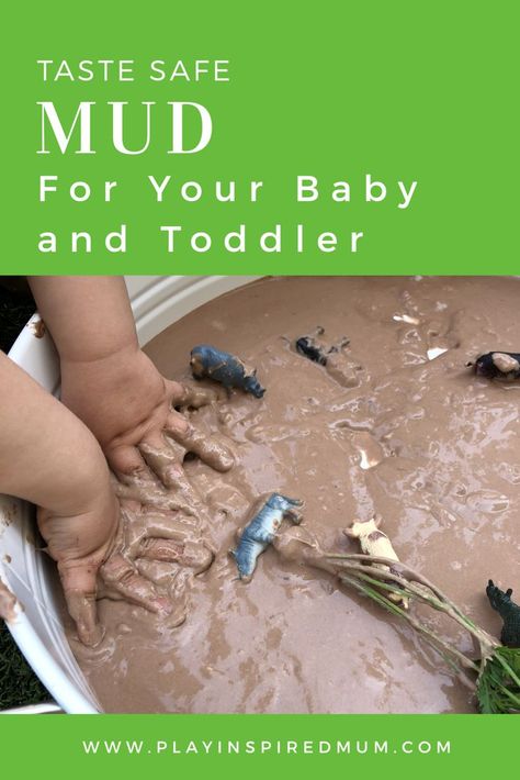 Taste Safe Mud, Edible Sensory Play, Mud Play, Messy Play Activities, Sensory Play Toddlers, Toddler Sensory Bins, Kids Sensory Play, Baby Sensory Play, Baby Play Activities