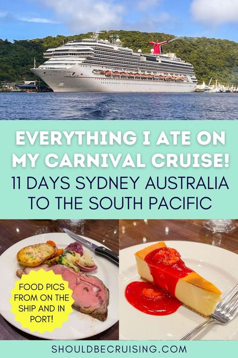 Everything I Ate on My Carnival Cruise! 11 Days Sydney Australia to the South Pacific South Pacific Cruise, Carnival Splendor, Carnival Cruise Tips, Carnival Cruises, Carnival Cruise Line, February 2023, Carnival Cruise, Cruise Tips, Beverage Packaging