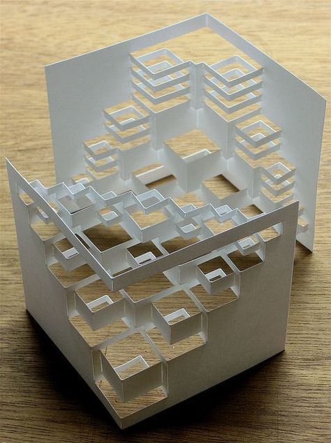 cube modules by elod beregszaszi, via Flickr: Architecture Origami, Cubes Architecture, Folding Architecture, Origami Architecture, Origami Ball, Paper Architecture, Origami Fashion, Origami And Kirigami, Concept Model