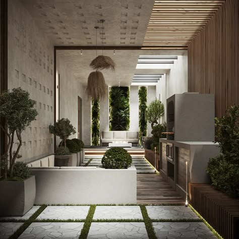 LANDSCAPE DESIGN :: Behance Terrace House Interior Design, Villa Landscape Design, Terrace Wall, Roof Landscape, Roof Terrace Design, Architectural Animation, Terraced Landscaping, Beauty Decor, Unique Bedroom Design