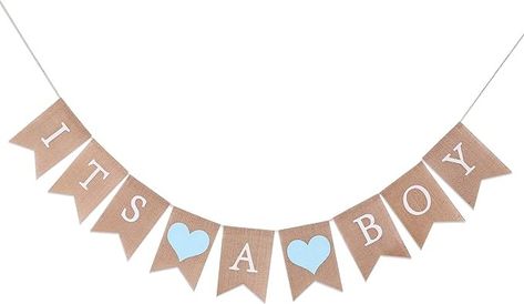 Amazon.com: Burlap Banner for Baby Boy Shower - Baby Boy Shower Decorations,Its A Boy Burlap Banner,Best Boys Birthday Party Supplies (Its A Boy Burlap Banner) : Home & Kitchen Baby Boy Shower Decorations, Baby Boy Banner, Prop Background, Burlap Bunting, Its A Boy Banner, Rustic Shower, Baby Boy Baptism, Baby Shower Decorations For Boys, Its A Boy