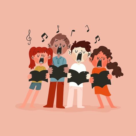 Children holding books and singing in ch... | Free Vector #Freepik #freevector #school #people #book #children Birches Painting, Kids Singing, Personalized Books For Kids, Choral Music, Kids Music, Music Illustration, Photographer Inspiration, Childrens Music, Preschool Songs