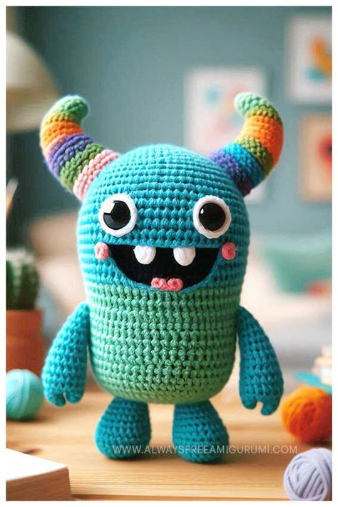 Amigurumi Monster Crochet Free Pattern Monster Crochet Pattern Free, Monster Crochet Pattern, Yarn Monsters, Monster Crochet, Crochet Monsters, Crochet Fun, Amigurumi Elephant, Crochet Amigurumi Free, Free Amigurumi Patterns