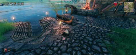 ValheimBuilds - Showcase your Valheim creations! ⚒️ Valheim Swamp Base, Valheim Base Ideas, Valheim Bridge, Valheim Portal Hub, Valheim Dock, Valheim Builds, Viking House, Base Building, Bridge City