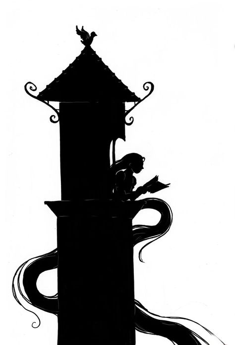 Free Tangled Silhouette, Download Free Clip Art, Free Clip Art on Clipart Library Disney Castle Silhouette, Disney Princess Silhouette, Disney Silhouette Art, Rapunzel Tower, Castle Silhouette, Rapunzel Disney, Disney Silhouette, Disney Silhouettes, Princess Silhouette