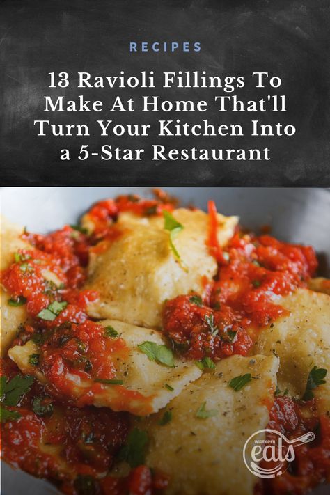 No Cheese Ravioli Filling, Homemade Ravioli Fillings, Giada Ravioli Recipe, Goat Cheese Ravioli Filling, Fillings For Ravioli, Best Homemade Ravioli Recipe, Ravioli Filling Recipe Cheese, Cream Cheese Ravioli Filling, Authentic Italian Ravioli Recipes