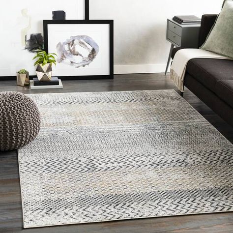 Union Rustic Lysette Tan, Grey Rug & Reviews - Wayfair Canada Light Grey Rug, Viscose Rug, Bedroom Area Rug, Light Grey Area Rug, Rug Direct, Gray Area Rug, Rustic Rugs, White Area Rug, Modern Area Rugs