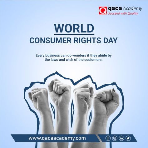 Every business can do wonders if they abide by the laws and wish of the customers. Happy world consumer rights day. . . #business #sales #consumerrightsday #qacaacademy World Consumer Rights Day, Consumer Rights, Know Your Rights, Fashion Entrepreneur, Ecommerce Design, Business Sales, Consumer Behaviour, Choose Wisely, Consumer Protection