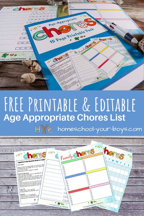 Want a chores list with chore suggestions by age and includes a FREE editable, printable chore chart template? Check out this age appropriate chore list! #Chores List #Chore Chart Template #Family Chore Chart #Chores for Teenagers Editable Chore Chart Free, Chores List, Kids Chore Chart Printable, Rewards Chart, Age Appropriate Chores For Kids, Chore List For Kids, Pancake Tuesday, Chore Chart Template, Family Chore Charts