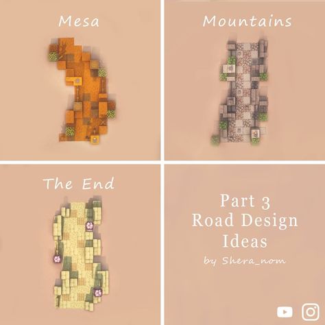 Minecraft Road Design, Minecraft Roads, Minecraft Building Guide, Minecraft House Ideas, Minecraft Decoration, Rumah Minecraft Sederhana, Minecraft Structures, Minecraft Interior Design, Bangunan Minecraft