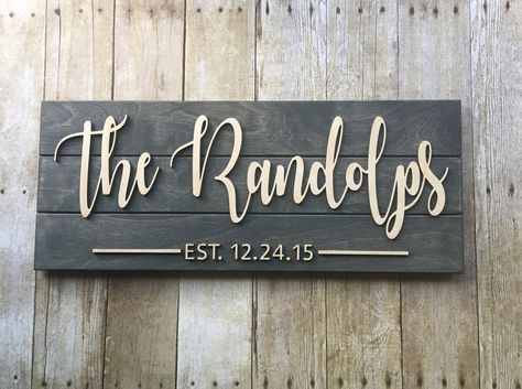 Pallet Sign Family Name Established Sign Custom Wood Sign | Etsy Sentimental Wedding Gifts, Sentimental Wedding, Family Wood Signs, Diy Wedding Gifts, Wood Name Sign, Wood Wedding Signs, Established Sign, Wood Pallet Signs, Wooden Name Signs