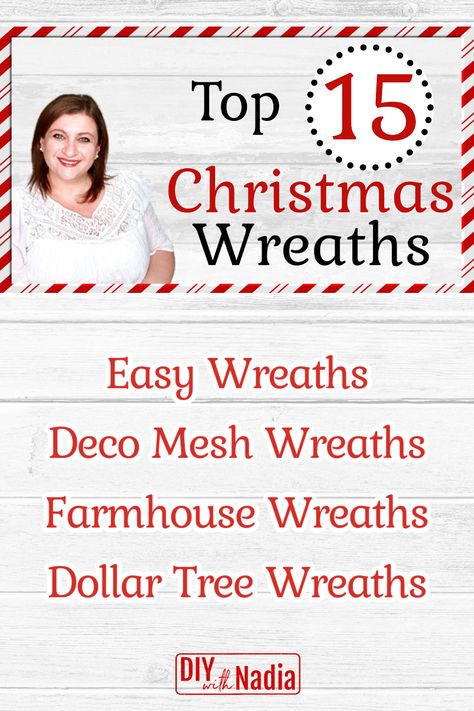 TOP 15 Christmas Wreath | Easy Deco Mesh farmhouse Dollar tree wreath DIY Tutorial Diy Mesh Garland Tutorial, Easy Diy Christmas Wreath Ideas, Dollar Tree Wreath Diy, Tree Wreath Diy, Christmas Tree Wreath Diy, Dollar Tree Wreath, Diy Deco Mesh Wreath, Halloween Mesh Wreaths, Deco Mesh Wreaths Diy