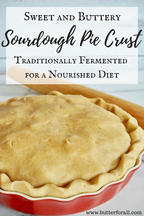 The most sweet and buttery pie crust with the added health benefits of fermented grains! Sourdough Pie Crust, Sourdough Bread Starter, Buttery Pie Crust, Sourdough Starter Discard Recipe, Homemade Sourdough Bread, Bread Starter, Sourdough Starter Recipe, Sourdough Baking, Sourdough Bread Recipe