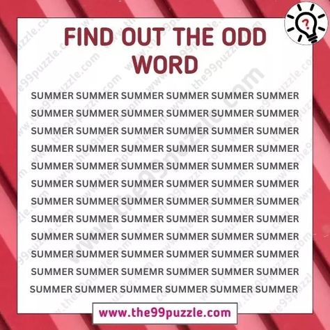 Brain Teaser with Visual Test: Can you find the odd word in this picture puzzle within 7 seconds? Easy Brain Teasers, Math Puzzles Brain Teasers, Brain Teasers Pictures, Brain Teaser Questions, Funny Brain Teasers, Riddles Kids, Emoji Puzzle, What Am I Riddles, Brain Teasers For Adults