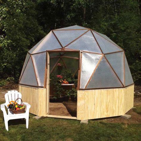 Geodesic Greenhouse, Diy Shed Kits, Geodesic Dome Greenhouse, Dome Greenhouse, Dome Homes, Best Greenhouse, Winter Greenhouse, Geodesic Dome Homes, Green House Design