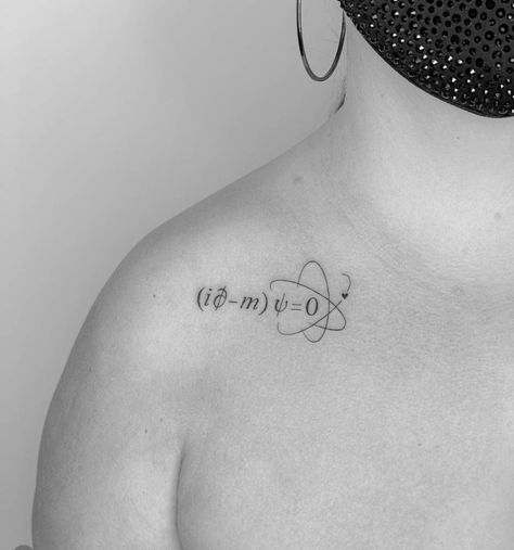 Equation Tattoo, Paradox Tattoo, Dirac Equation, Physics Tattoos, Small Couple Tattoos, Colorful Hairstyles, Dot Tattoos, Harry Potter Tattoos, Small Tattoos Simple