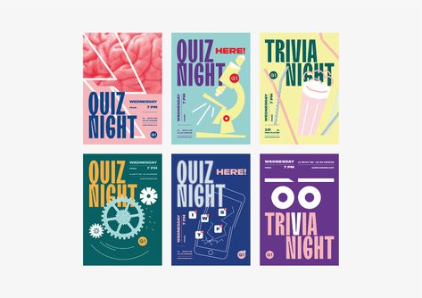 Quiz Night | Poster Collection on Behance College Event Poster, Game Night Graphic Design, Quiz Poster, Trivia Poster, Event Poster Inspiration, Event Poster Design Inspiration, Interactive Poster, Conference Poster, Quiz Design