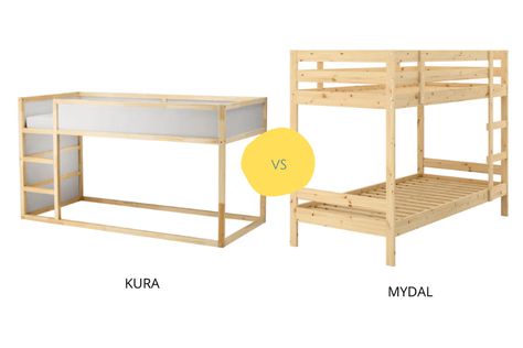 23 fun & fabulous KURA bed hacks for your kids room - IKEA Hackers Mydal Bed Hack, Ikea Mydal Bunk Bed Hack, Kura Cama Ikea, Kura Bunk Bed, Cama Ikea Kura, Ikea Kids Bed, Ikea Mydal, Bunk Bed Hacks, Kura Bed Hack